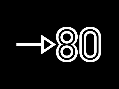 80th Anniversary design logo