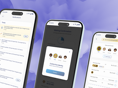 Split Items by Person – Interactive Finance UI billsplittingui design fintechuiux groupexpenseapp illustration itemizedsplitui minimalistuiux mobileappcasestudy mobilefinanceapp ui