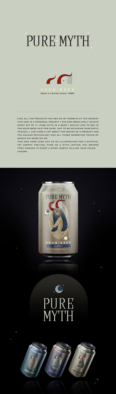Pure Myth - Sour Beer branding pure myth sour beer