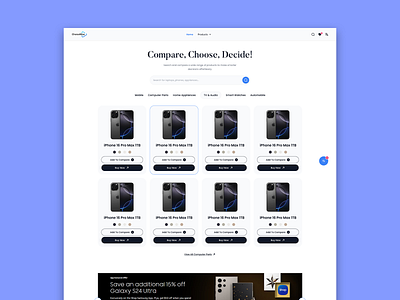 SmartShop UI – Compare, Choose & Decide | Ecommerce | Zentexx marketplace