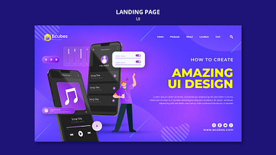 My First UI Design - EMAZING graphic design motion graphics ui