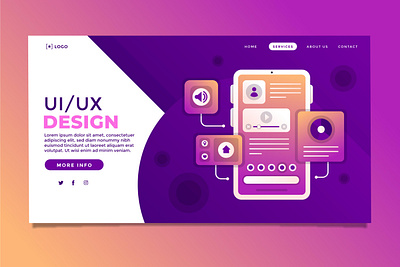 Modern UI/UX Concept for Smart App Dashboard 3d graphic design ui