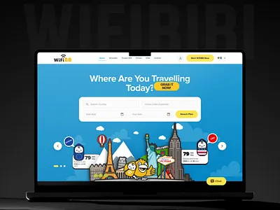 WifiBB - Esim Website Development for Global Travelers clean design data plan digital transformations digitalsim esim landing page minimal design mobile technology modern ui network provider responsive design sim card tech startup telecom ui design uiux user experience web design website design