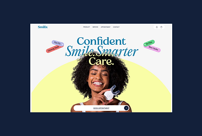 Smilix Dental Landing Page animation branding care dental dental care dentist health healthcare home page landing page medical modern modern landing page ui ux web design website website design