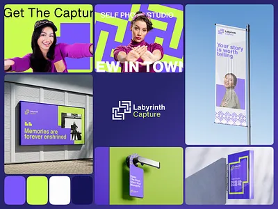 Labyrinth Capture - Brand Identity Design branding design frame graphic design labyrinthlogo logo modernlogo photographylogo photostudio studiodesign