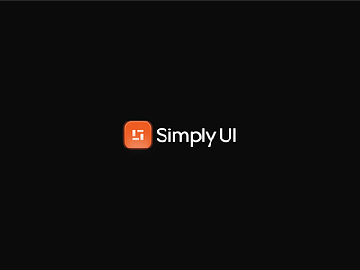 Simply UI - Logo Design coding logo dark orange education logo layout logo letter s logo logo design orange logo simply ui ui library ui logo