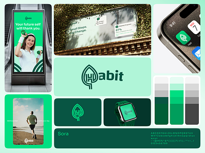Brand Identity for habit tracker app - Habit app applogo brandidentity branding design graphic design habit logo logohabit routinelogo trackerlogo visualidentity