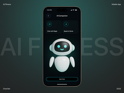 AI Fitness Chatbot UI – Your Personal Workout & Health Assistant ai ai app ai chatbot ai fitness app ai fitness tracker app app design chatbot fitness chatbot fitness tracker app health app health tech ios mobile mobile app workout app