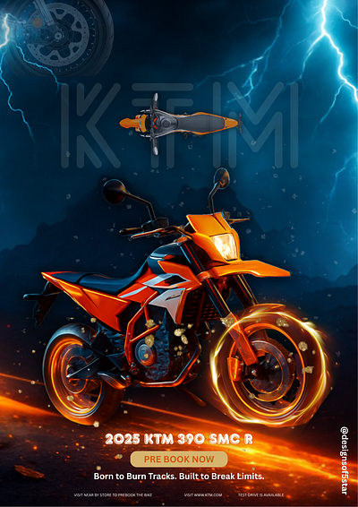 KTM 360 SMC R BRANDING POSTER advertisingposter bike brandingposter flyerdesign flyerposter graphic design instagramposter ktm ktm390 ktmadvertising ktmdesignposter ktmposter motobike socialmediaposter