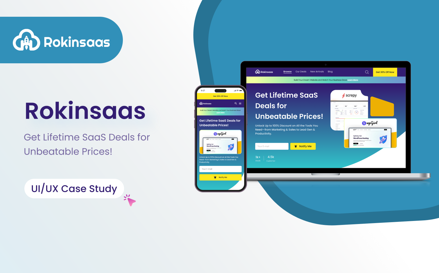 Rokinsaas: Affiliate Platform for SaaS Products affiliate website app case study figma mobile app saas saas design saas landing page saas platform saas product saas website ui ui design uiux uiux design ux ux design web design website