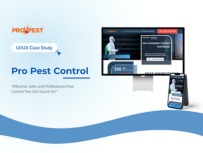 ProPest: Pest Control Platform app case study figma landing page mobile app pay per call pest control pest control service redesign responsive responsive web design ui ui design uiux uiux case study uiux design ux ux design web design website