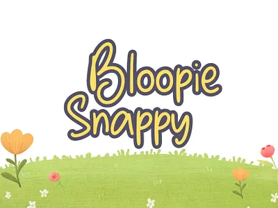 Bloopie Snappy Font bloopie branding cute design font funny graphic design illustration script snappy