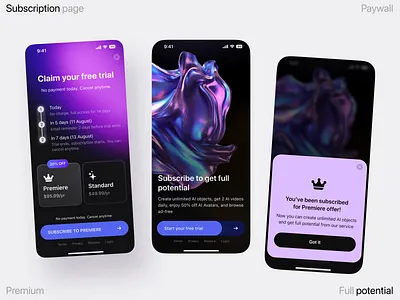 iOS Paywall Subscription mobile ux