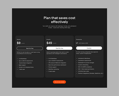 Pricing plan section branding design graphic design illustration pricing product design ui ux vector website