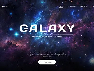 GALAXY – Homepage UI Concept concept cosmic galaxy homepage space travel travel ui ui concept website design