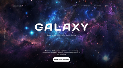 GALAXY – Homepage UI Concept concept cosmic galaxy homepage space travel travel ui ui concept website design