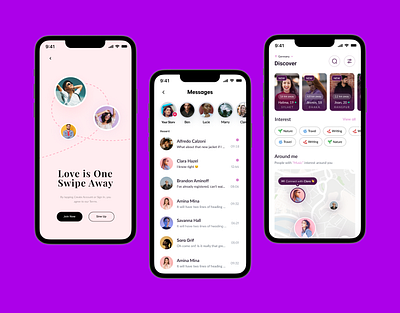 Dating App Design app design desing figma ui