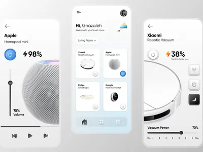 Smart Home App apple neumorphism smarthome ui xiomi