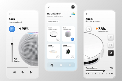 Smart Home App apple neumorphism smarthome ui xiomi