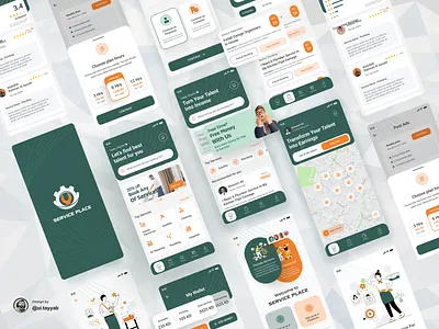 Freelancer App Design app design clean freelancer app freelancing freelancing app login page mobile application onboarding onboarding screens ratings services app services provider signup page splash screen ui ui design uiux upwork ux ux design