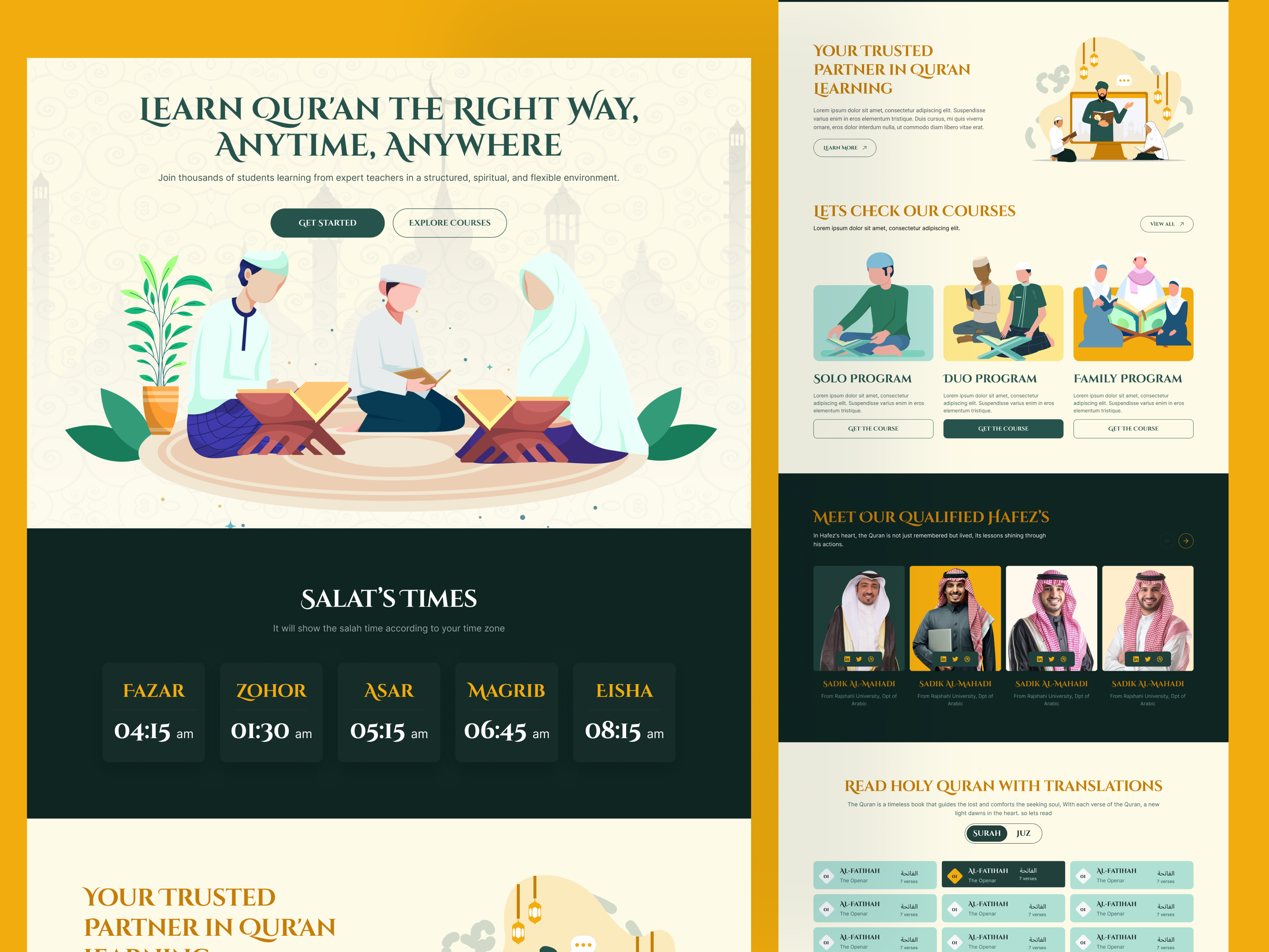 Example of Landing Page UI/UX Design