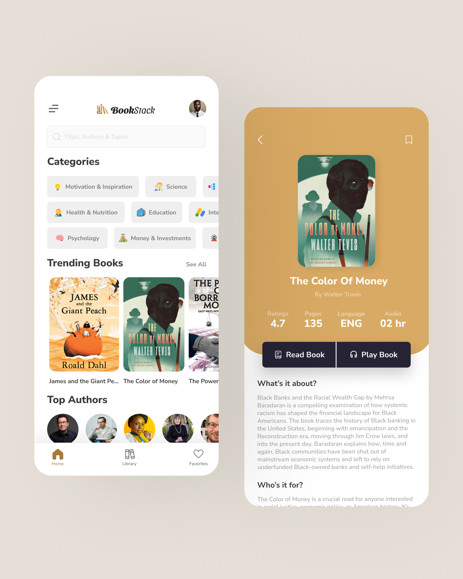 BookStack – Discover, Read & Listen Your Way figma ui uiux