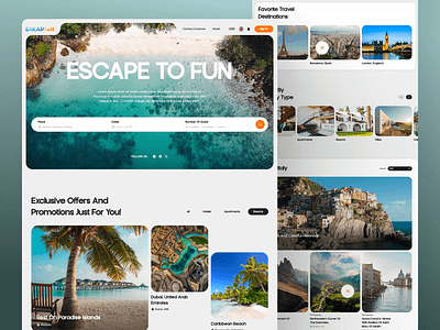 UX/UI Design for Travel, Hotel & Resort Booking Platform adventure booking design destination hotel search landing page minimal modern resort tourism travel travel agency travel agent travel tour ui uiux ux vacation booking web design