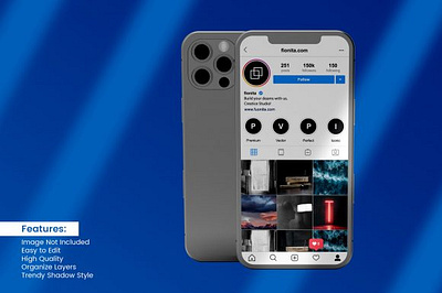 Iphone Mockup with Social Media Template 3d smartphone mockup branding iphone mockup mobile mockup phone smartphone