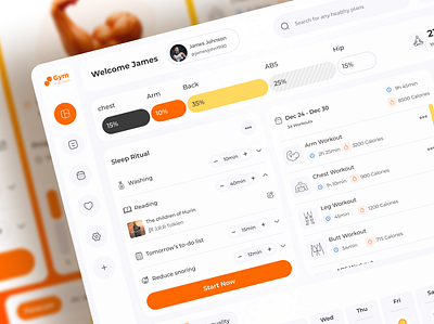 💪🏻Fitness Dashboard🏅 dashboard fitness light statistic taskmanagment ui ux ux figma weather