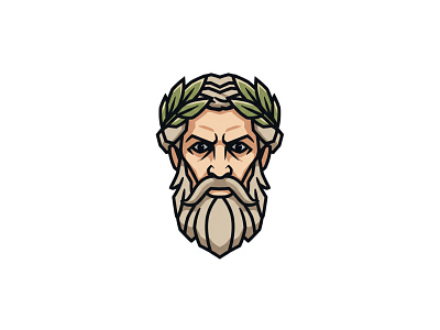 Greek Philosopher Logo emblematic male character