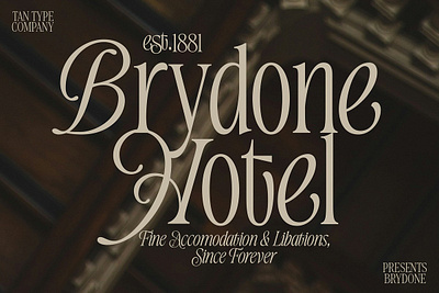 TAN-BRYDONE SANS SERIF FONT classic font classic logo classy font classy logo display font elegant font fashionable font magazine font tan brydone sans serif font
