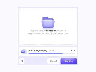 Soft File Uploader UI – Progress Feedback Component 3d animation branding design graphic design illustration logo motion graphics product design typography ui ux vector