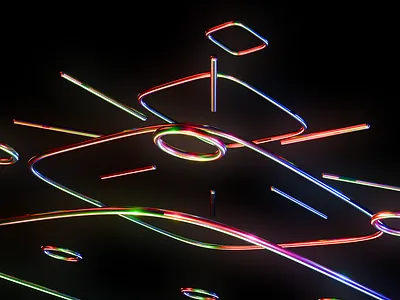 Abstract Metallic Shapes 3d art graphic design illustration material metallic shapes