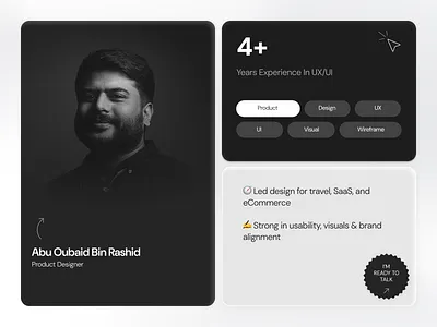 Meet the Designer – Product & UX Design Intro creativeprocess designthinking minimaldesign personalbranding portfoliodesign productdesign uidesign visualidentity