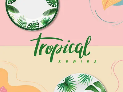 Plate Pattern Design - Tropical digital imaging graphic design marketing