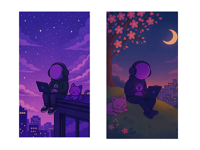 LoFi Shorts Looped♾️ 2d animated flat illustartion lofi looped