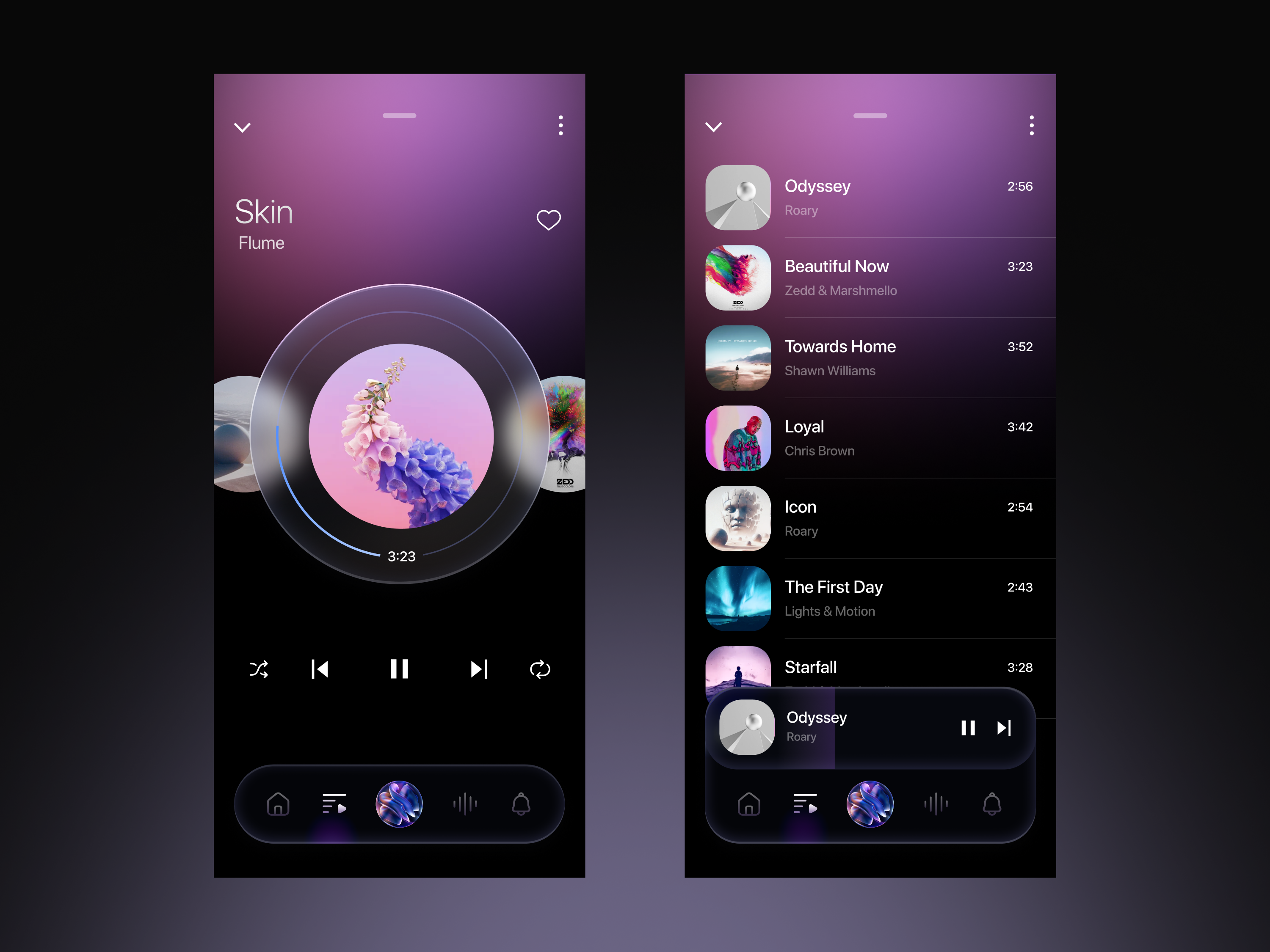 Music App - Modern Music Player UI/UX Design by AmazingUI app design mobile modern modern app modern design music music app music player music player app music playlist music ui player player ui playlist playlist ui premium app design songs songs app ui
