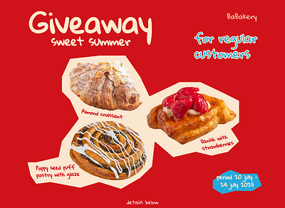 daily ui / 097 / giveaway away bakery daily ui dailyui design give giveaway mobile red ui ux web