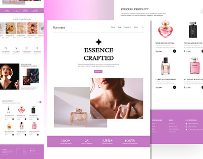 Scentara – Perfume E-commerce UI/UX Design design figma landing page portfolio shopify ui ux web web design