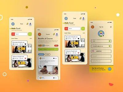 BIQ Learning Mobile App figma learning app mobile app ui ui ui design ui ux design user interface design