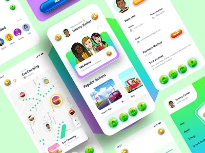 JoyRider Mobile App friends fun mobile app joyrider mobile app mobile app ui uidesign user interface
