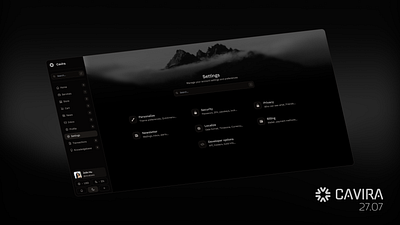 Dark settings page black dark dashboard design elegant intuitive modern settings ui windows