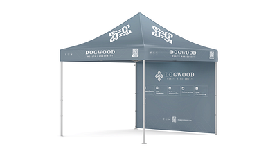 Canopy Tent Design for Wealth Management Business backdrop backwall banner banner design canopy tent exhibit expo design graphic design roll up banner tent design