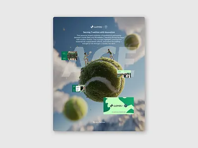 Lloyds Bank × Wimbledon: Elevating the Game 3d animation b2b banking branding cover design editorial design finance graphic design illustration lloyds pitch deck design presentation design sport tennis ui wimbledon