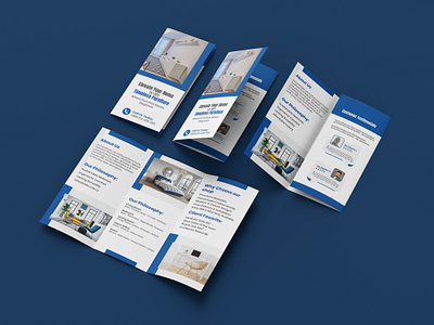 Modern Home Furniture Tri-Fold Brochure Design brochure template