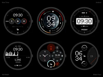 New Watch Face android dashboard design homepage illustration interface ios iphone mobile ui
