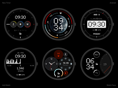 New Watch Face android dashboard design homepage illustration interface ios iphone mobile ui