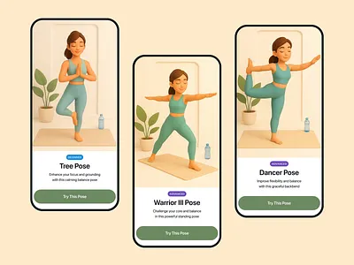 Daily Yoga - Mobile App animation app app design application fitness app interface ios app mobile app design mobile interface product service ui ui design uiux ux ux design yoga yoga app