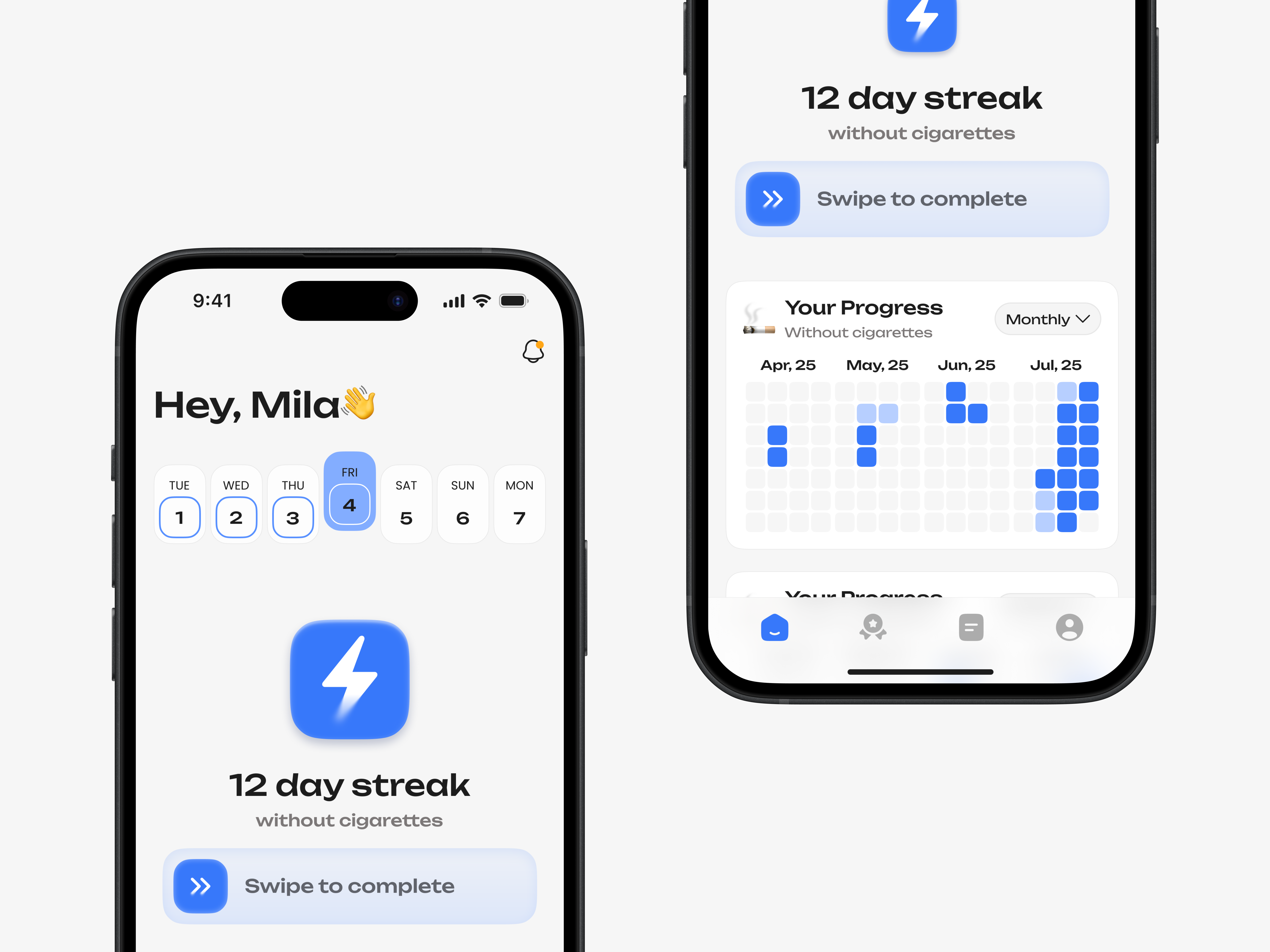 iOS Habit tracker appdesign design30 design30club ios ioschallenge mobile ui uxui