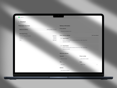 Patient Checkout – Drug Purchase UI checkout daily ui design hospital medical payment ui web web app